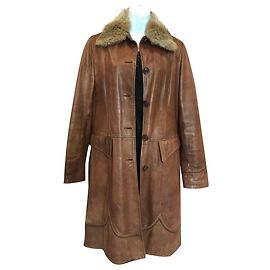 Jean Paul Gaultier vintage gold leather coat Jean-Paul Gaultier. Light brown