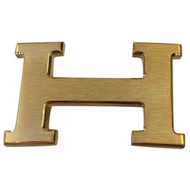 Hermès-Hermes gold H bucke-Golden