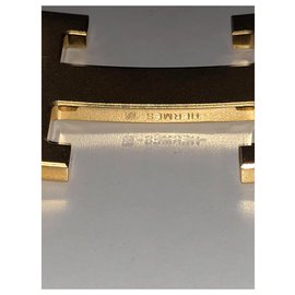 Hermès-Hermes oro H bucke-Dorado