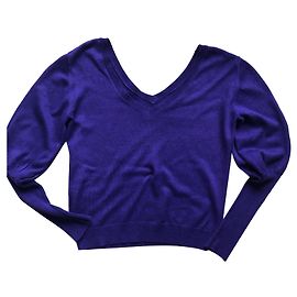 Les Petites Suéter roxo de manga de carneiro Roxo