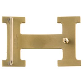 Hermès-Hebilla de cinturón de hermes 5382 en metal con baño de PVD dorado mate, ¡Nueva condición!-Dorado