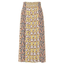 Jupe mi longue plissée Prada Multicolore