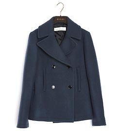 Golden Goose BLUE GREEN WOOL PEA COAT M Dark blue