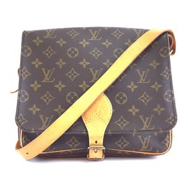 Louis Vuitton-Toile Monogram Louis Vuitton Cartouchiere GM-Marron