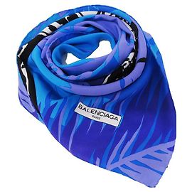 Sublime silk square, balenciaga Blue
