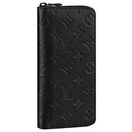 Louis Vuitton-Cartera LV con cremallera vertical-Negro