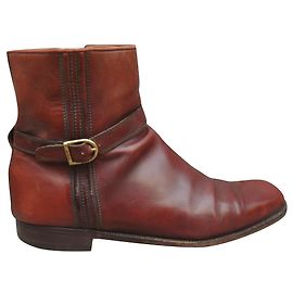 Gucci vintage p ankle boots 42 Brown