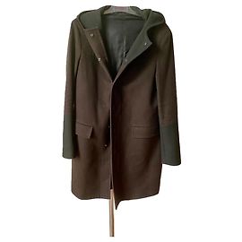 Cappotto di media lunghezza Balenciaga Nero Marrone scuro