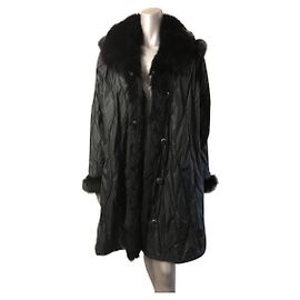 Autre Marque Abrigo reversible de piel negro Diego M Negro