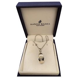 Autre Marque Colar Aaron Basha Sapato de Ouro Branco e Diamantes Branco