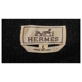 Hermès-Hermés Paris Cashmere turtleneck knitwear sweater-Red,Grey