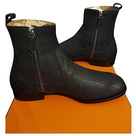 Hermès Hermes Schuhe Anthrazitgrau