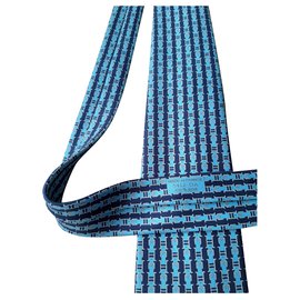 Hermès Cravatte Blu