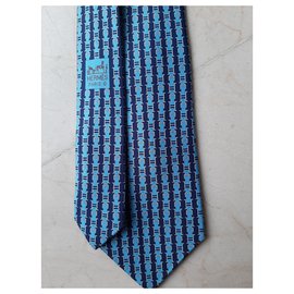 Hermès-Cravatte-Blu