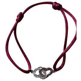 Dinh Van lined hearts diamond bracelet in white gold 750 R9 Silvery