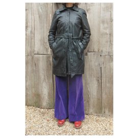 Comptoir Des Cotonniers-Comptoir des Cotonniers leather coat t 38-Black