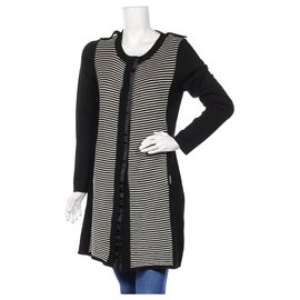 Adolfo Dominguez Gestreifte Strickjacke Schwarz Weiß M Schwarz Weiß