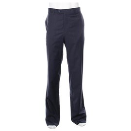 Versace wool trousers blue Blue