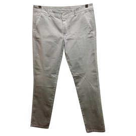 7 For All Mankind-Jeans cinza claro estilo chino 28/31-Cinza