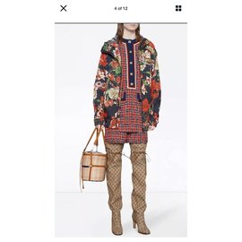 Gucci-gucci 2018 TWEED CHECK TUNIC DRESS-Multiple colors