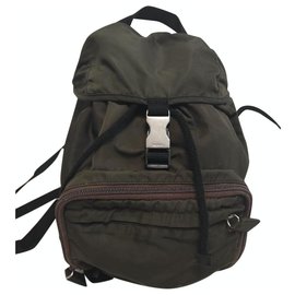Prada Nylon Backpack Green Green