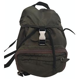 Prada Rucksack aus Nylon Grün Grün