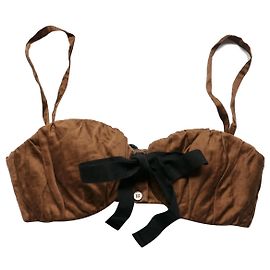 Prada SS09 Crinkle Bra Top Bronze