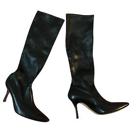 Manolo Blahnik Botas Manolo Negro