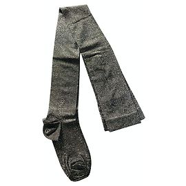 Medias Chanel Plateadas de Algodón Talla L Plata