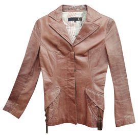 Just Cavalli-Just Cavalli t XS leather jacket-Light brown