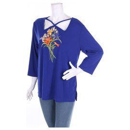 Bob Mackie Blouse Blue Multicolore Blue Multiple colors