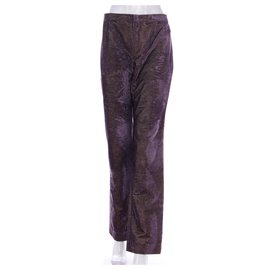 Calça roxa Herve Leger Multicor Roxo