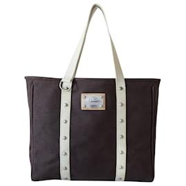 Louis Vuitton-Bags Briefcases-Brown,Beige