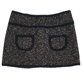 Nanette Lepore Mini Skirt Beige Wool Multiple colors Beige