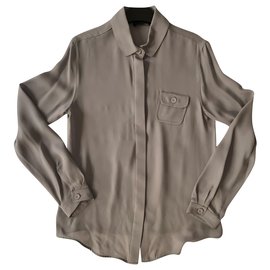 Emporio Armani-Camicia blusa grigio chiaro-Grigio