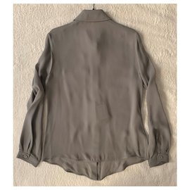 Emporio Armani-Camicia blusa grigio chiaro-Grigio
