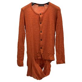 Yohji Yamamoto Strickjacke aus orangefarbener Wolle Orange