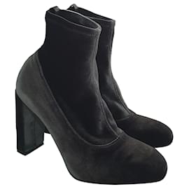 Aeyde Ankle Boots Grey Cloth Size 42 Grey