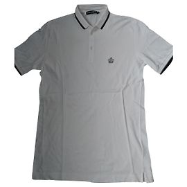 Polo de algodón blanco Dolce & Gabbana Talla L Blanco