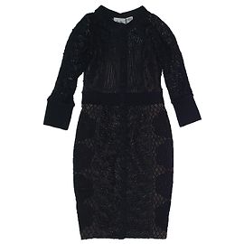 Autre Marque Vestido de encaje negro Byron Lars XS Negro