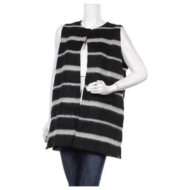 Marella Strickjacke Schwarz Baumwolle Wolle Schwarz