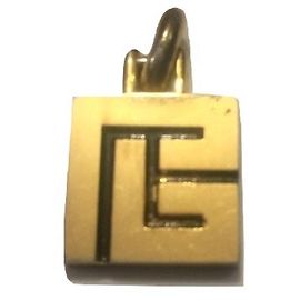 PIERRE BALMAIN pendentif monogram Doré