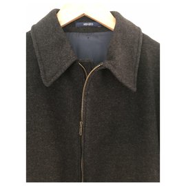 Kenzo-Men Coats Outerwear-Grey