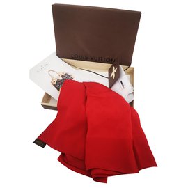 Louis Vuitton-Louis Vuitton silk scarf-Red