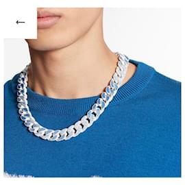 Louis Vuitton-Hammer! Louis Vuitton Keramik Monogramm Wolken Wolke Halskette neu-Weiß,Blau