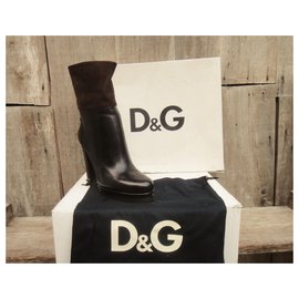 Dolce & Gabbana-Dolce & Gabbana p ankle boots 40 New condition-Dark brown