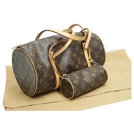 Louis Vuitton Papillon 30 MONOGRAMM LEINWAND HANDTASCHE Braun