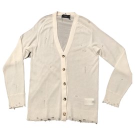 Autre Marque Maison Flâneur Strickjacke Creme Kaschmir Roh