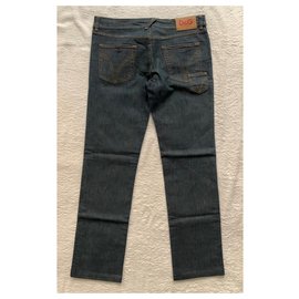 D&G-LOVELY denim stretch trousers-Blue