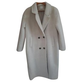 Autre Marque Silvian Heach Mantel Weiß Polyester Weiß